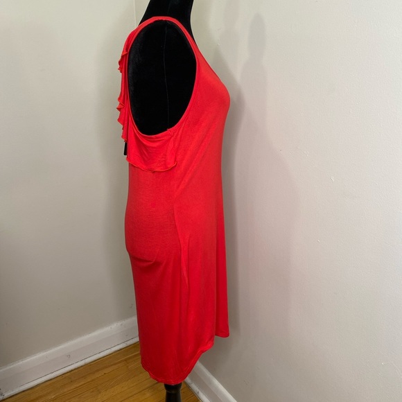 Chaser Razor back Jersy  Dress with Ruffle - Picture 5 of 10